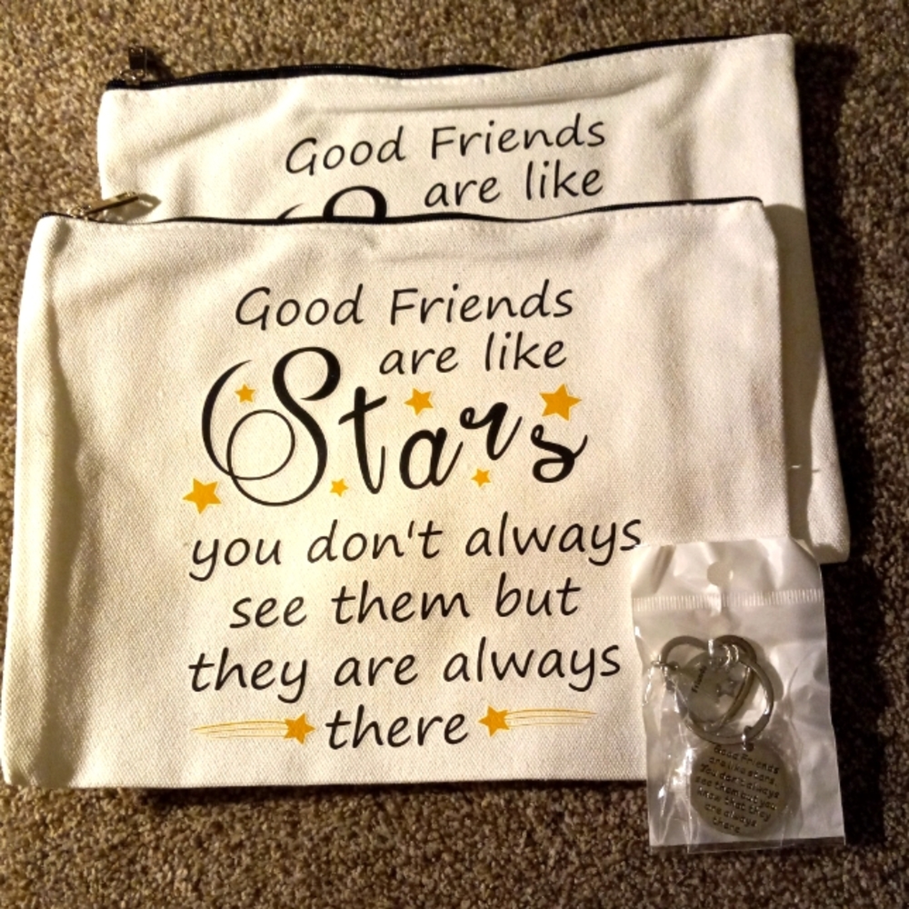 NWT Set of 2 Friensdhip bags & 2 keychains